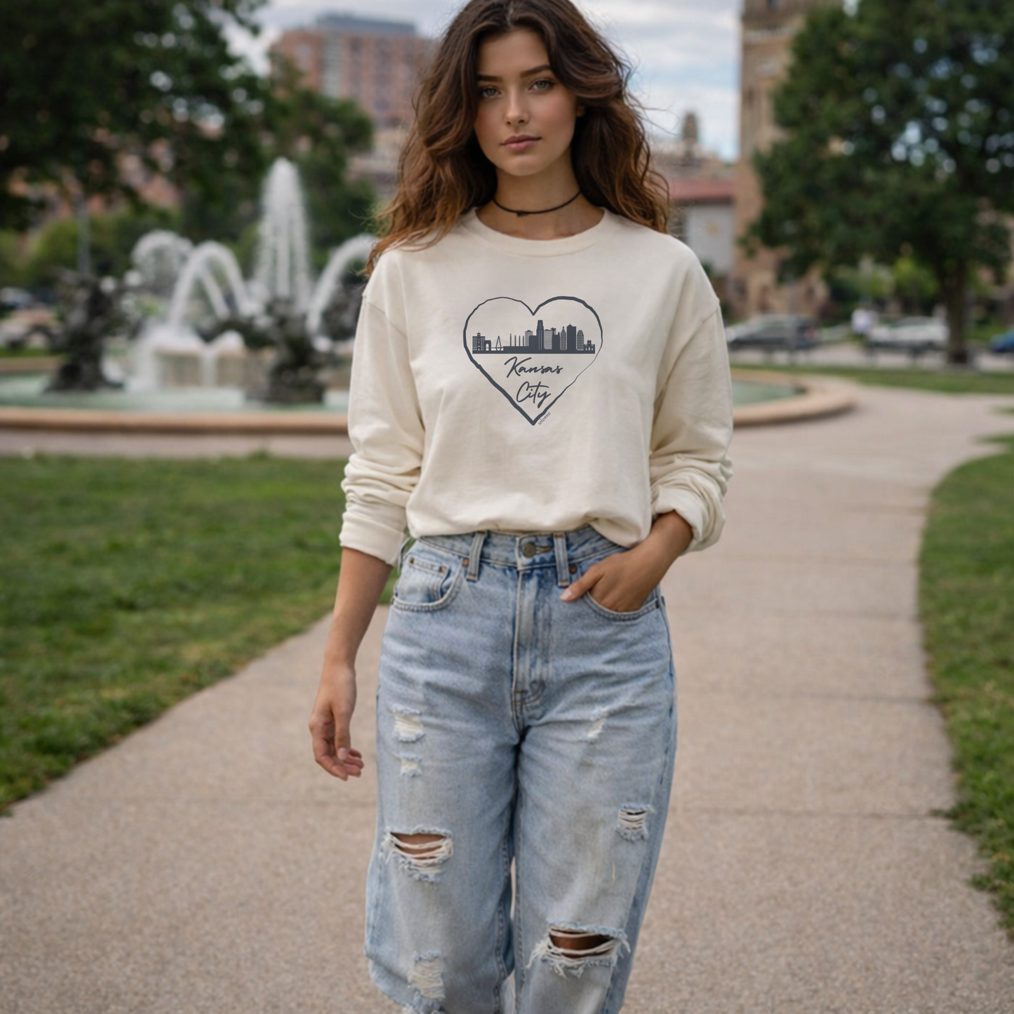 Kansas City Skyline | Long Sleeve Tee