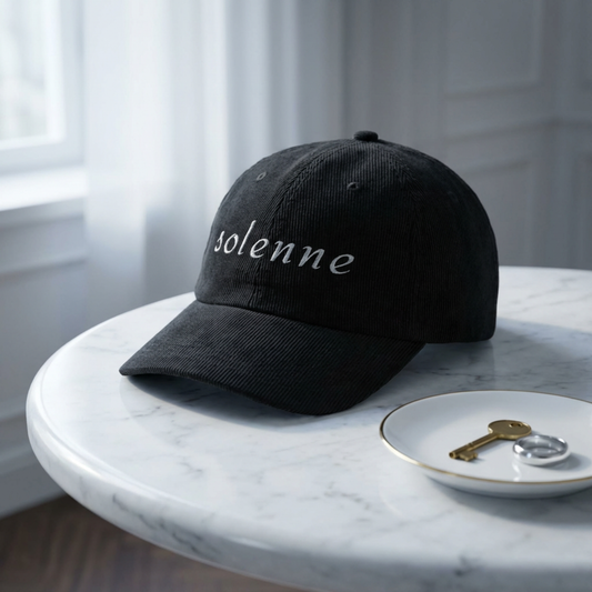 Vintage Corduroy Embroidered 'Solenne' Hat