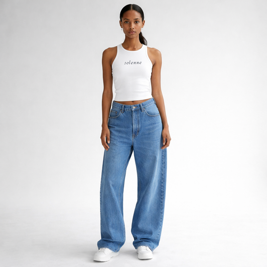 Solenne Essentails Signature Racer Tank