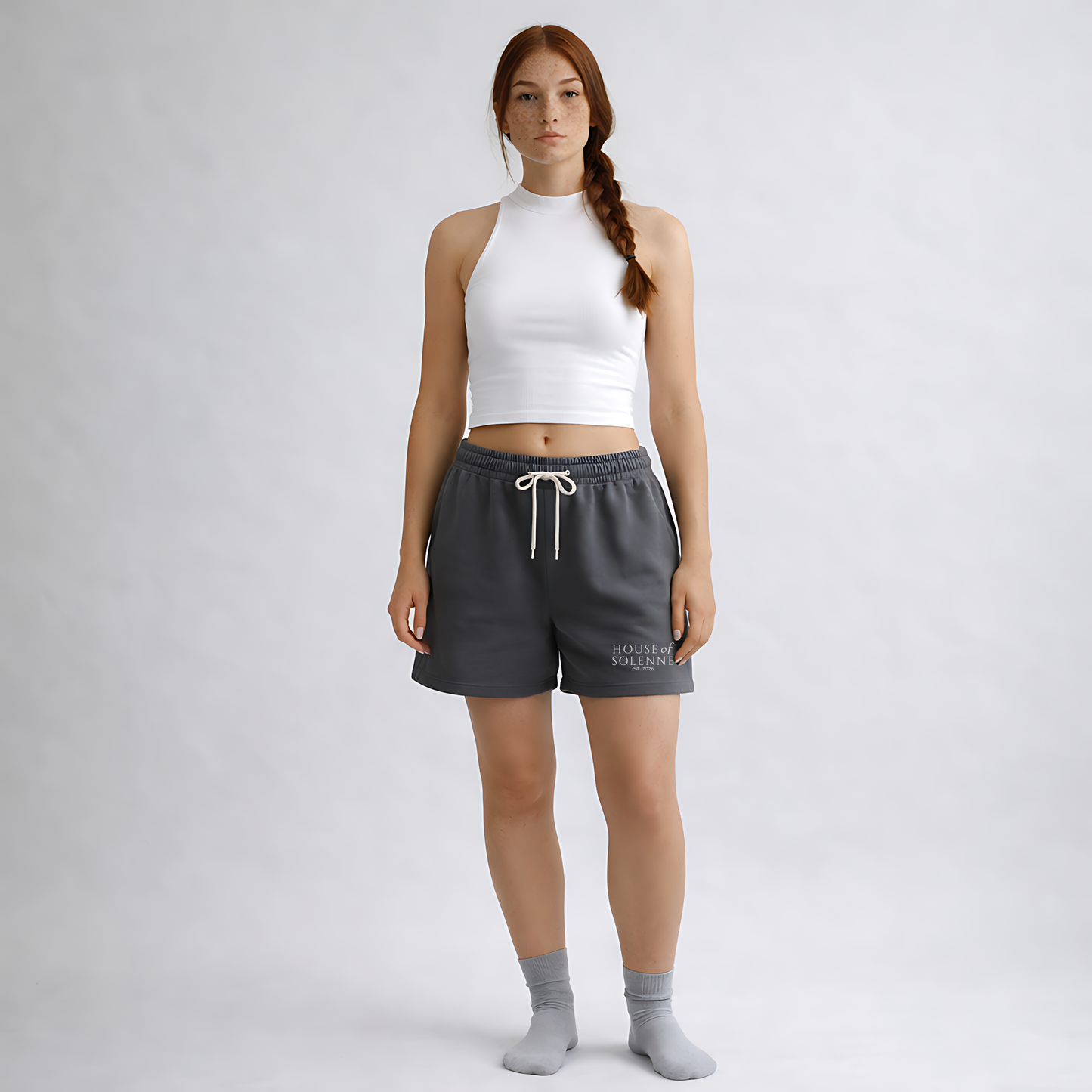 Solenne Essentials Signature Sweat Shorts | House of Solenne